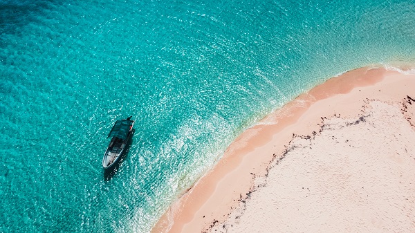 Aerial view of the Zanzibar archipelago of Islands, Tanzania